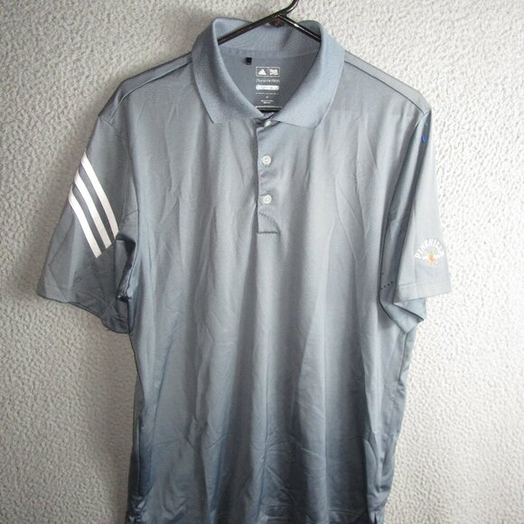 ADIDAS PUREMOTION PINEHILLS MEN'S GOLF POLO SHIRT GRAY MEDIUM POLYESTER - Picture 1 of 5